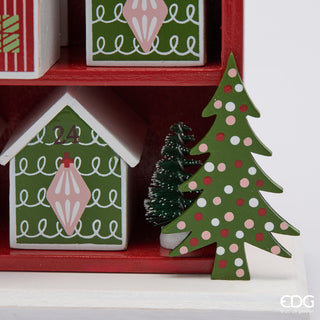 EDG Enzo De Gasperi Decoro Casetta Avvento H38,5 cm in Legno