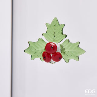 EDG Enzo de Gasperi Contenitore Natalizio Agrifoglio H19.5 cm