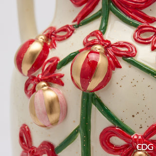 EDG Enzo De Gasperi Vase Pin Décor Amphore H25 cm