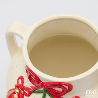 EDG Enzo De Gasperi Vase Pin Décor Amphore H25 cm