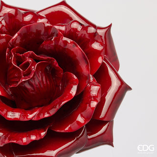 EDG Enzo De Gasperi Kunstmatige Roos Glossy Burgundy H60 cm