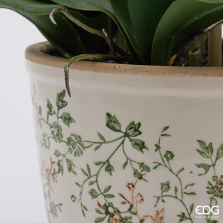 EDG Enzo De Gasperi Orchidea Phalaenopsis x8 con Bocciolo e Vaso H90 cm