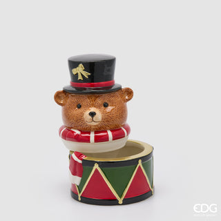 EDG Enzo De Gasperi Contenitore Orso con Sciarpa H24 cm in Ceramica