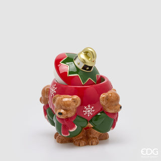EDG Enzo De Gasperi Contenitore Orsi con Palla H25 cm in Ceramica