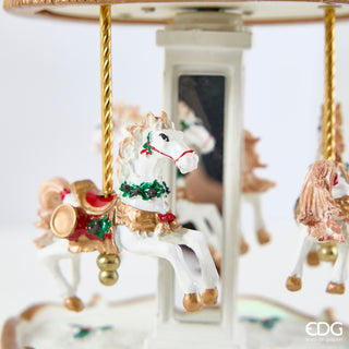 EDG Enzo De Gasperi Giostrina Carillon Cavallo H25 cm in Resina