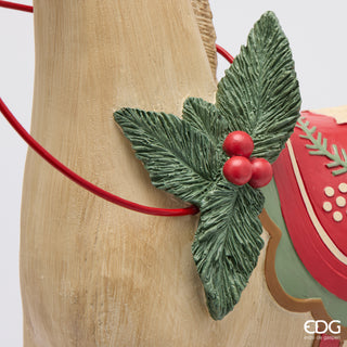 EDG Enzo De Gasperi Decoro Cavallo Xmas H57 cm in Poliresina