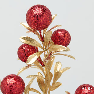 EDG Enzo De Gasperi Set 2 Rami Decorazioni Palle MIx H75 cm