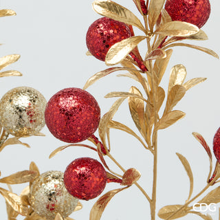 EDG Enzo De Gasperi Set 2 Rami Decorazioni Palle MIx H75 cm