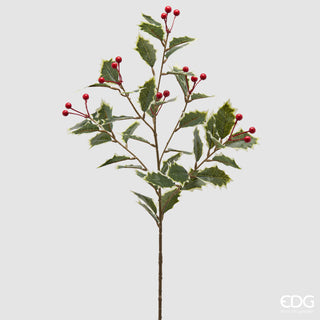 EDG Enzo De Gasperi Ramo Natalizio di Agrifoglio Artificiale H75 cm