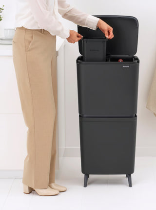 Brabantia Pattumiera Recycle Bin SortUp Hi 10+10+25 lt Dark Grey