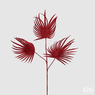 EDG Enzo De Gasperi Palm Leaf Olis Glitter H68 cm Red