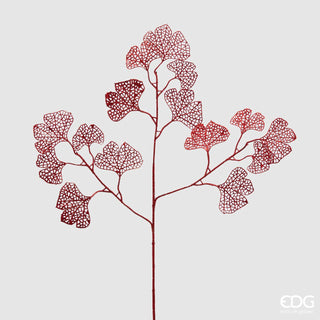 EDG Enzo De Gasperi Ginkgo Leaf Olis Glitter H75 cm Red