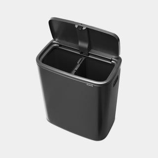 Brabantia Bin Bo 2 Buckets 30 Liters Matt Black Steel