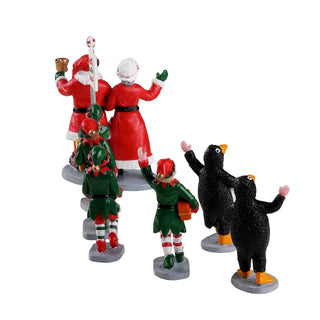 Lemax Santa's Elves Parade Set 7 Pieces in Resin