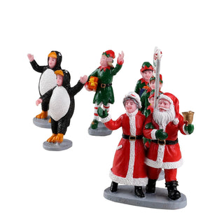 Lemax Santa's Elves Parade Set 7 Pieces in Resin