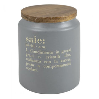 Villa D'Este Victionary Salt Jar with Bamboo Lid 800 ml