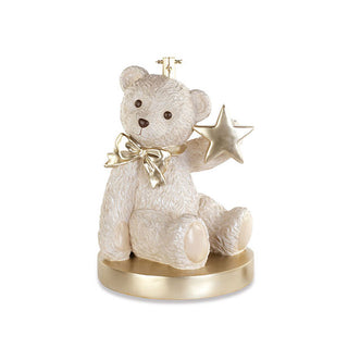 TonoSuTono Weihnachtsbaumständer Teddybär mit Stern H 63 cm Gold