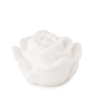 Hervit Lacquered White Rose Candle 6x5 cm