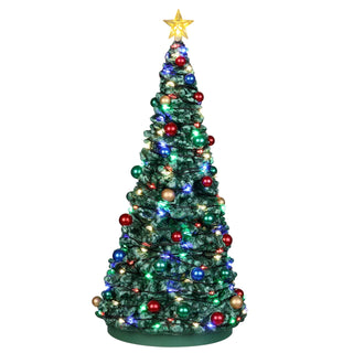 Árbol de Navidad Lemax para Pueblos Navideños con Luces
