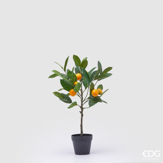 EDG Enzo De Gasperi pianta di Mandarino Artificiale con Vaso H48 cm