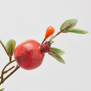 EDG Enzo De Gasperi Ramo di Melograno x7 con Foglie Giallo e Rosso H76 cm