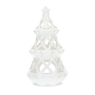 Hervit Christmas Teacup Holder in Perforated Porcelain H30 cm