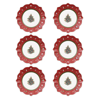 Villeroy &amp; Boch Toy's Delight Frühstücksteller-Set, 6-teilig, Rot, D24 cm