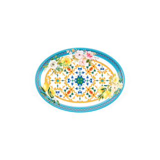 Guzzini Flower&amp;Lemon Oval Tray in Melamine