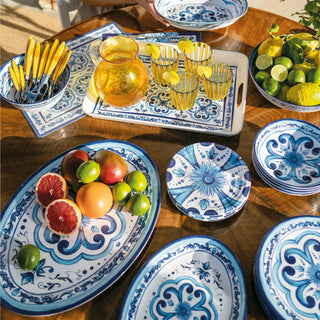 Guzzini Large Oval Tray Blues in Melamine