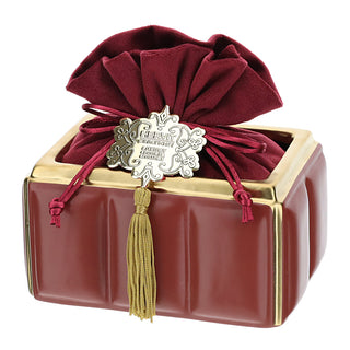 Hervit Ceramic Container with Red Gold Bag 16x11 cm