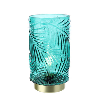 Hervit Green Fern Lamp in Glass D11x20 cm