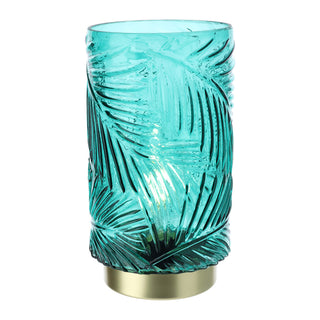 Hervit Green Fern Lamp in Glass D14.5x26 cm