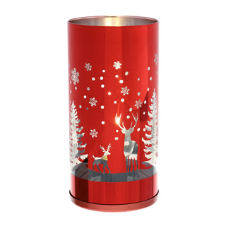 Hervit Red Glass Christmas Lamp D10x20 cm