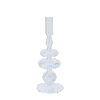 Hervit Blow Glass Candle Holder D9x23 cm Transparent