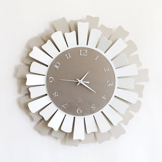 Arti e Mestieri Lux Reloj blanco y arena D.48 cm