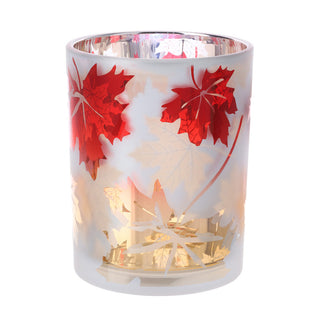 Hervit Christmas Foliage Glass Candle Holder