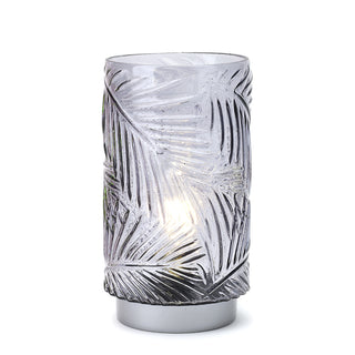 Hervit Smoked Fern Lamp in Glass D11x20 cm