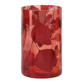 Jarrón Hervit Botanic de cristal rojo D12x20 cm