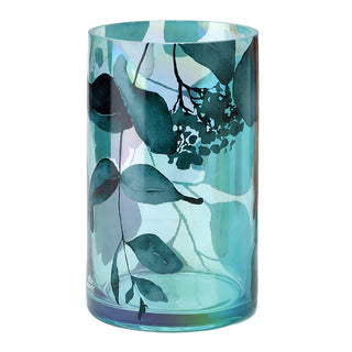 Hervit Botanic Vase in Green Glass D12x20 cm