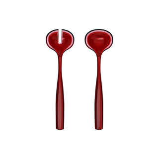 Guzzini Set 2 Posate Insalata Dolcevita H28 cm Rosso