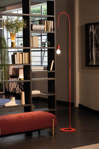 Zafferano Filo Lampada da Terra 242 cm Nero Opaco