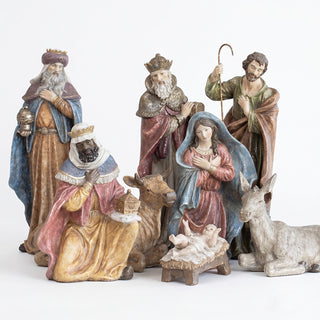 Hervit Creations Set 8 Pezzi Natività Ancient Wood H46 cm