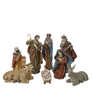 Hervit Creations Set 8 Pezzi Natività Ancient Wood H46 cm
