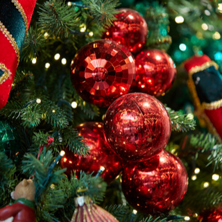 EDG Enzo de Gasperi Palline di Natale Decorazione Grappolo Mirrormix 5 pezzi Rosso