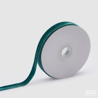 EDG Enzo de Gasperi Velvet Ribbon 16mm 10 Meters Dark Green