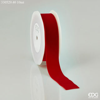 EDG Enzo de Gasperi Velvet Ribbon 38mm 10 Meters Red
