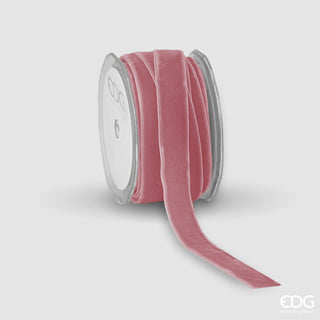 EDG Enzo de Gasperi Velvet Ribbon 25mm 10m Antique Pink