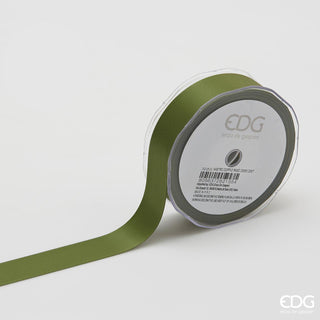 EDG Enzo de Gasperi Double Satin Ribbon 25mm 20m Green