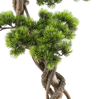 Gasper Bonsai Artificiale 90x40 cm con Vaso in Plastica