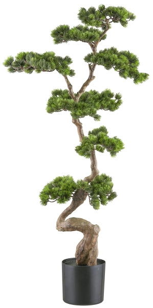 Gasper Bonsai Artificiale di Pino con Vaso in pvc 125x50 cm